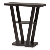 Baxton Studio Boone Modern and Contemporary Dark Brown Finished Wood Console Table